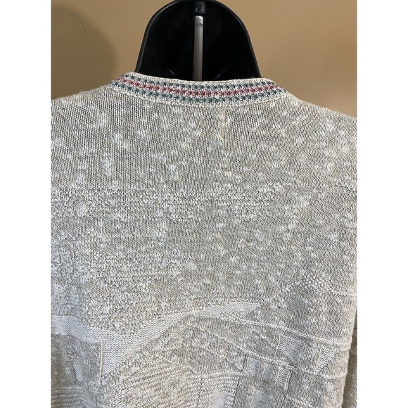 Vintage Jantzen USA Made Embroidered Bird/ House Women’s Woven Sweater Size L - Picture 14 of 16